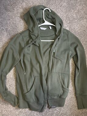 Peloton Olive Green Full-Zip Hoodie Jacket